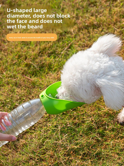 Portable Dog Water Bottle with Foldable Lid