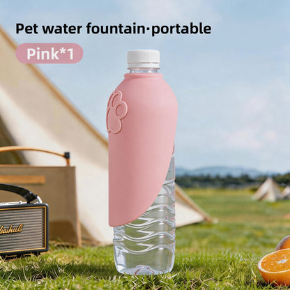 Portable Dog Water Bottle with Foldable Lid