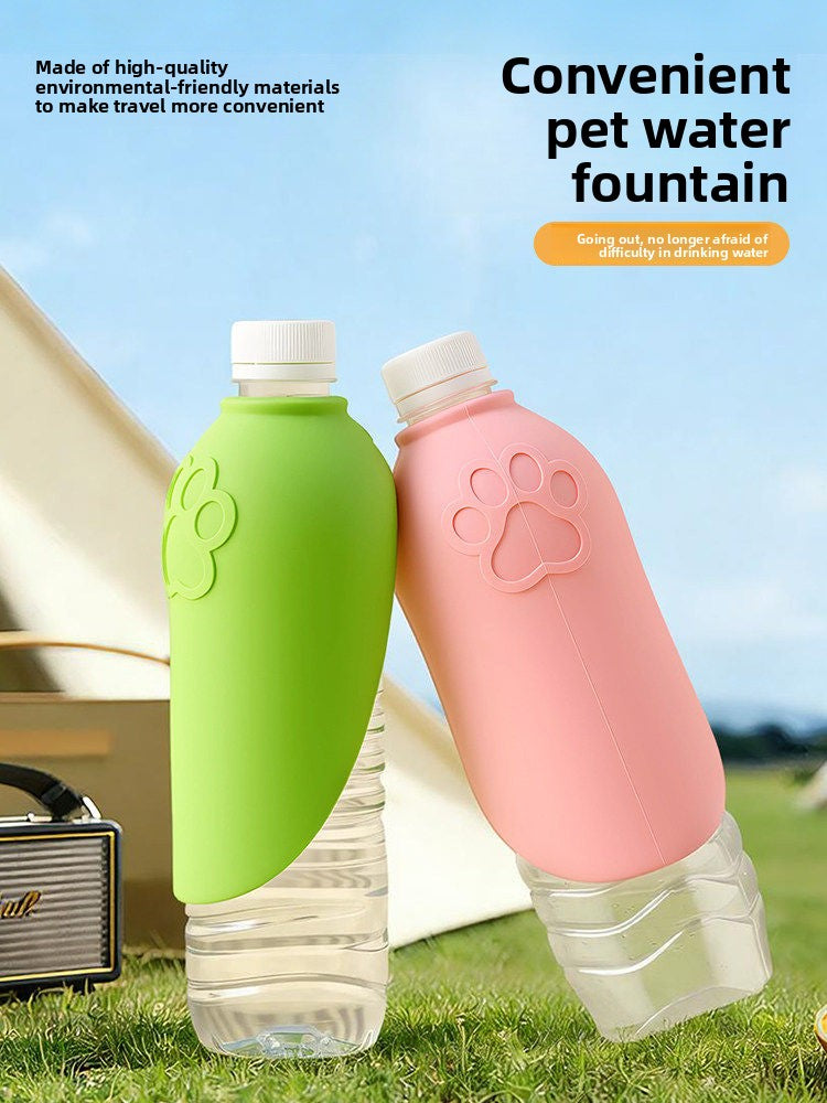 Portable Dog Water Bottle with Foldable Lid