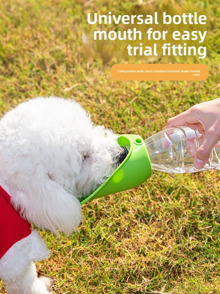 Portable Dog Water Bottle with Foldable Lid
