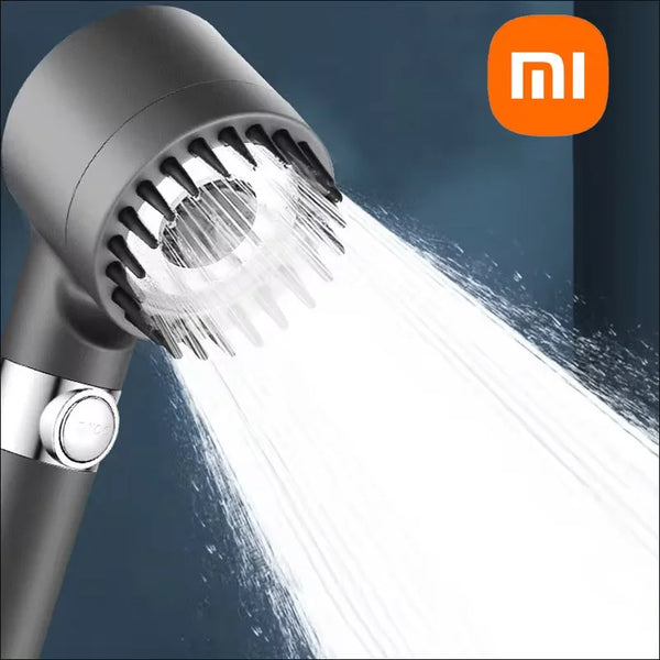 3-Modes High-Pressure Shower Head with Built-in Filter & Water-Saving Design