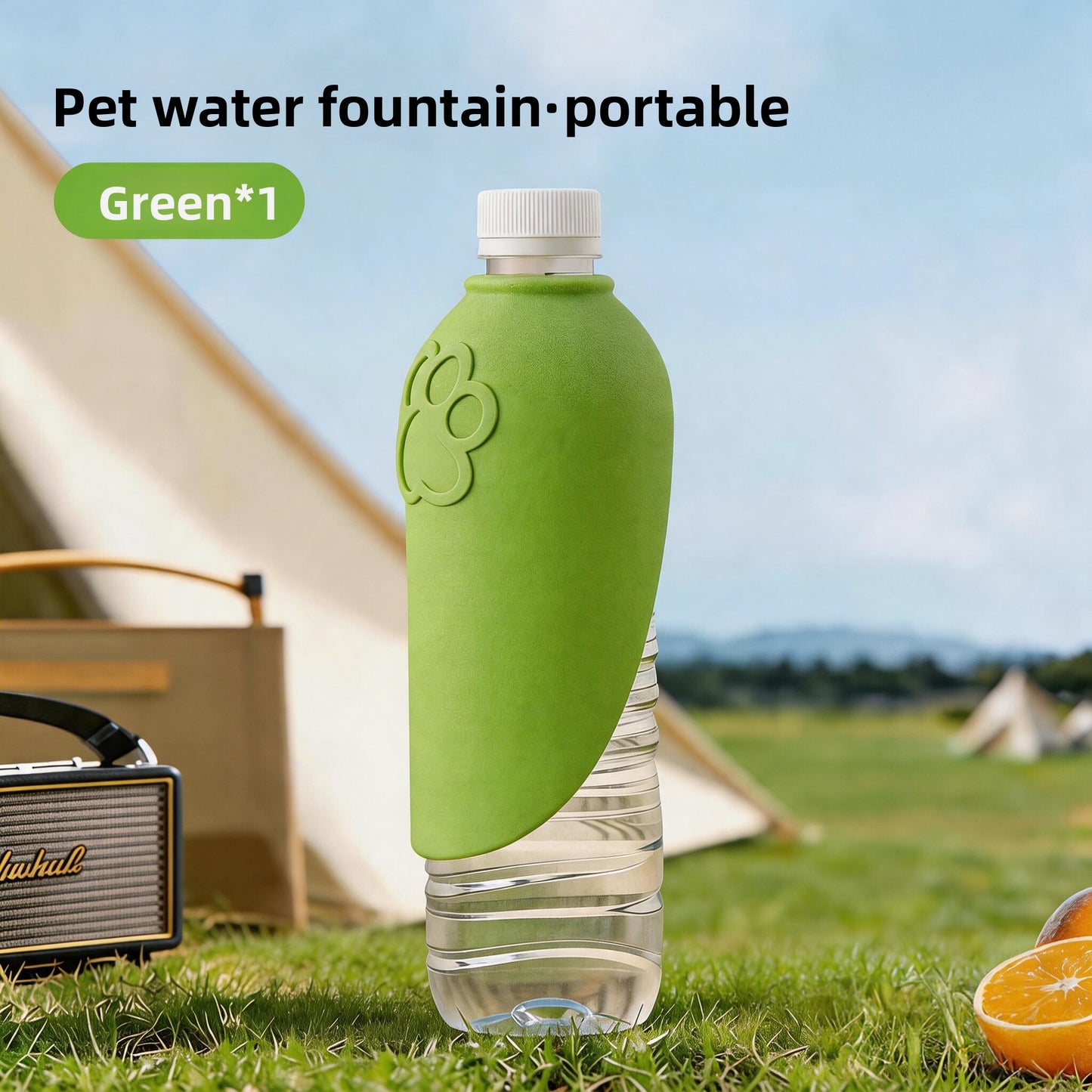 Portable Dog Water Bottle with Foldable Lid