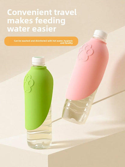 Portable Dog Water Bottle with Foldable Lid
