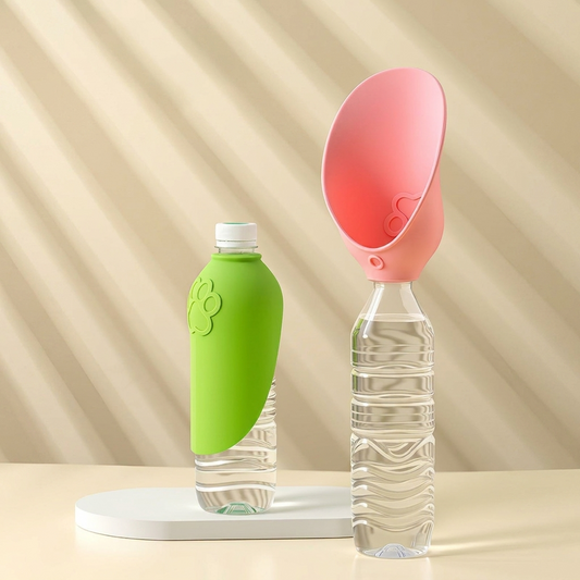 Portable Dog Water Bottle with Foldable Lid